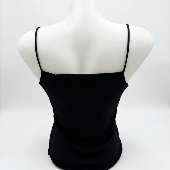 Anthropologie Black Cowl Neck Camisole with Spaghetti Straps - Picture 2 of 6